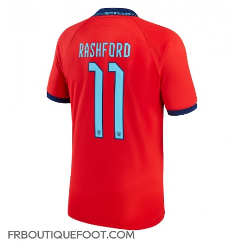 Maillot de foot Angleterre Marcus Rashford #11 Extérieur vêtements Monde 2022 Manches Courtes